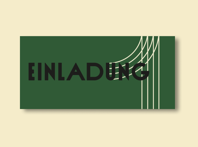 Einladungskarte für Studio One – gestaltet von twotype design