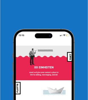 Mobile Ansicht der Content Fleet Website auf dem Smartphone