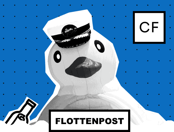 CF Newsletter Flottenpost mit Quietscheente mit Kapitänsmütze