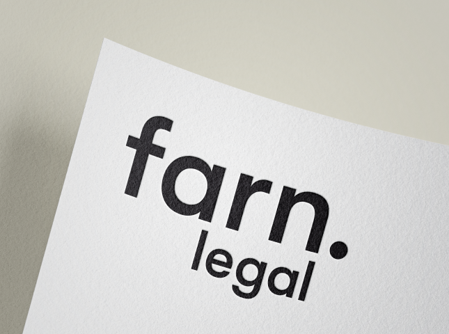 Von twotype design gestaltetes Logo der Hamburger Kanzlei Farn Legal