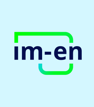 Von twotype design gestaltetes Logo des Hamburger Ingenieurbüros Intermediate Engineering, kurz: im-en