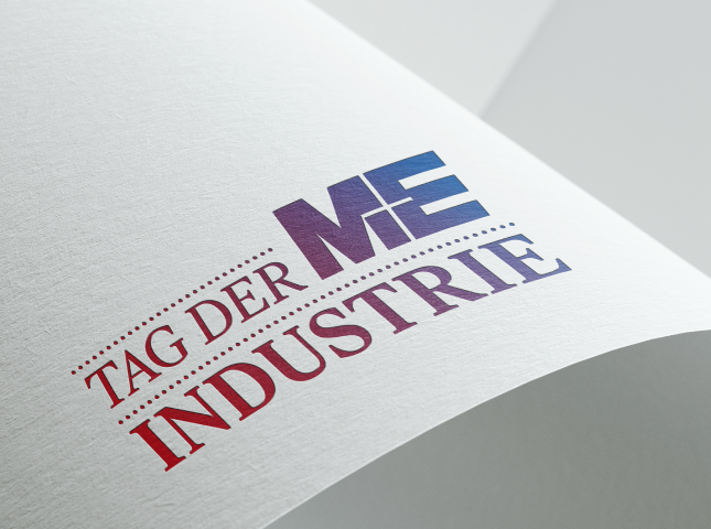 Von twotype design gestaltetes Logo für den Tag der M+E-Industrie 2023