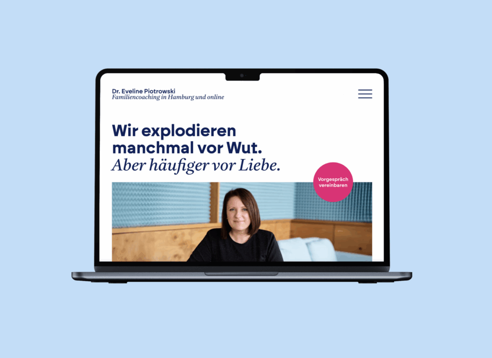 Die von twotype gestaltete Website von Eveline Piotrowski auf dem Desktop