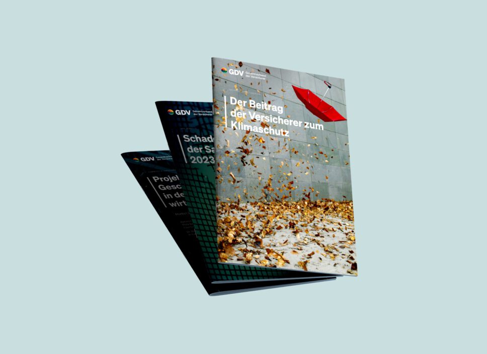 Drei von twotype designte GDV Publikationen