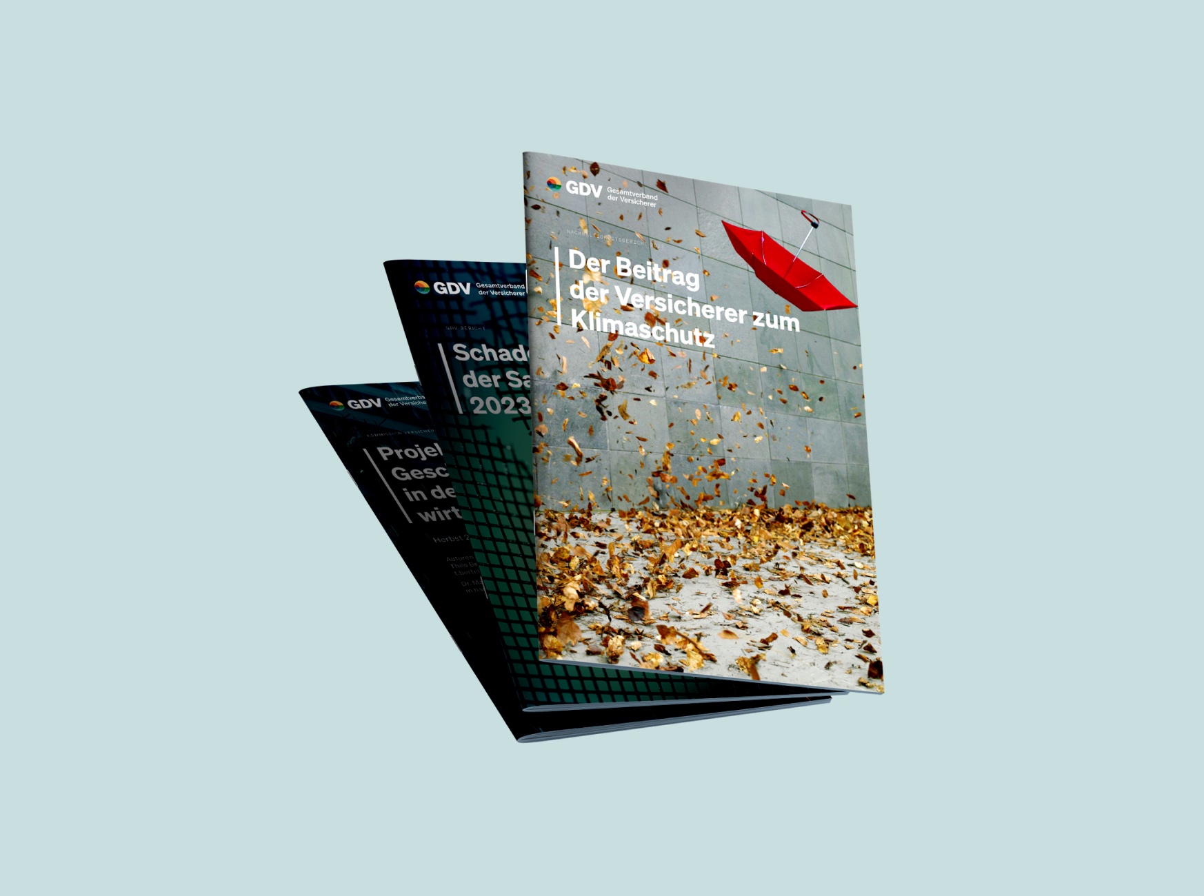 Drei von twotype designte GDV Publikationen