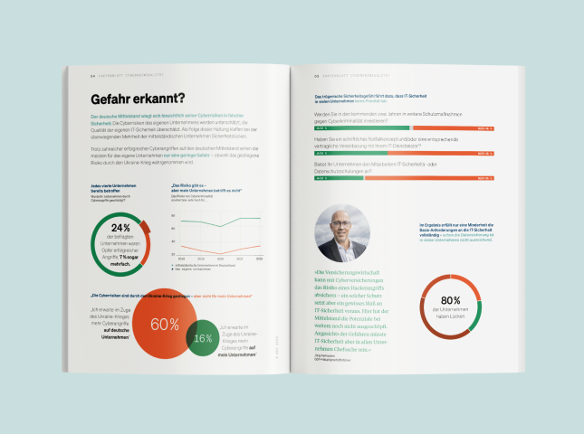 Von twotype design entworfene Infografik "Gefahr erkannt?" für den GDV