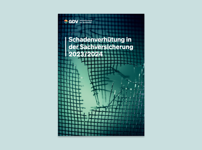 Cover der GDV Publikation "Schadenverhütung in der Sachversicherung 2023/2024"