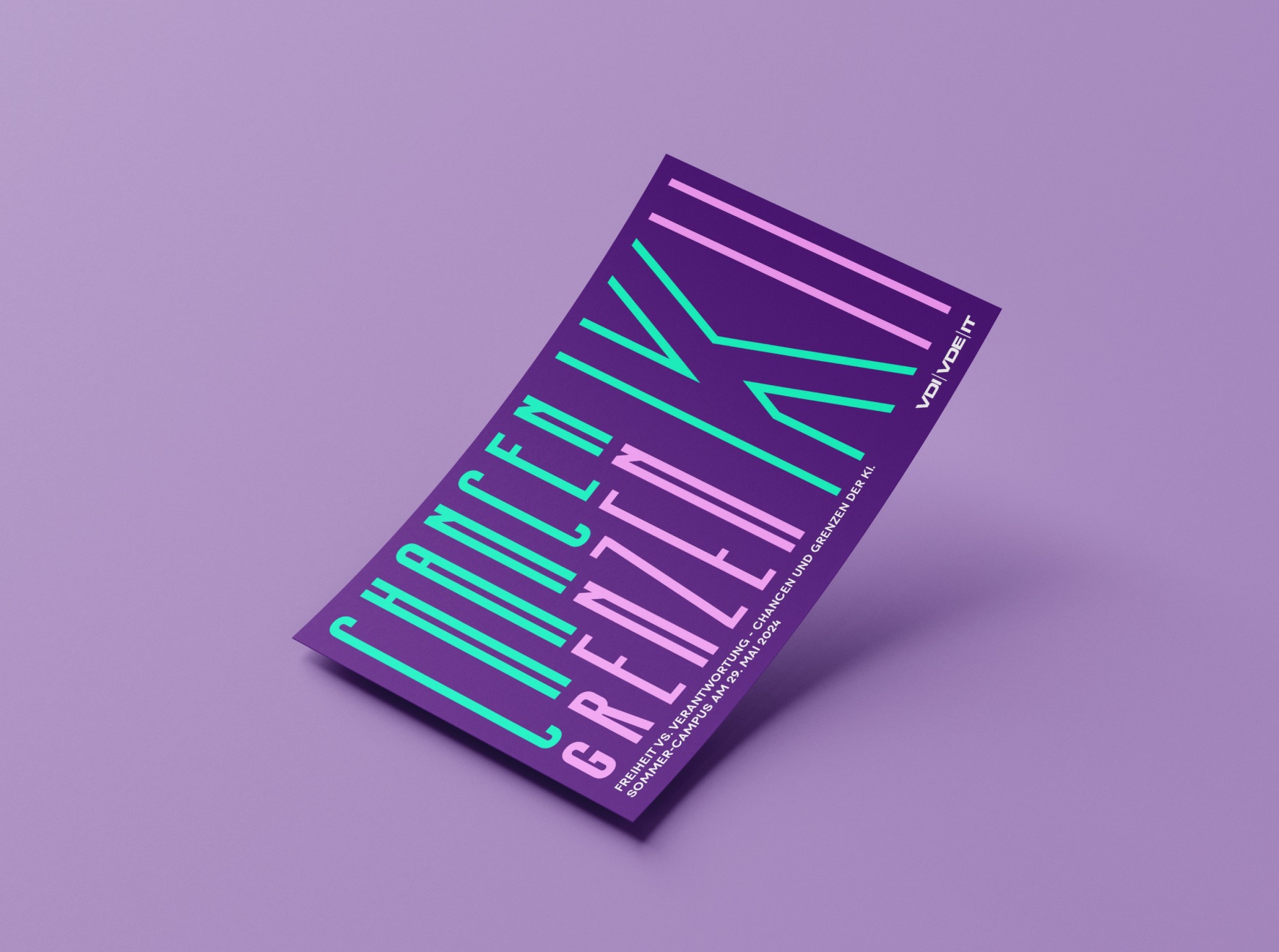 Von twotype design gestalteter Flyer für den Sommercampus 2024 von VDI/VDE-IT