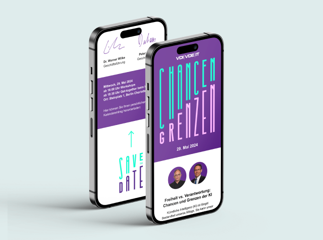 Mobile Ansicht der VDI/VDE-IT Sommercampus Website auf dem Smartphone