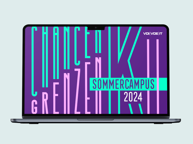 Ansicht der VDI/VDE-IT Sommercampus Website auf dem Laptop