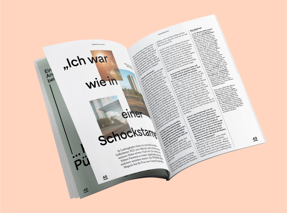 Artikel "Ich war wie in einer Schockstarre" aus dem WEISSER RING Magazin 02/2025