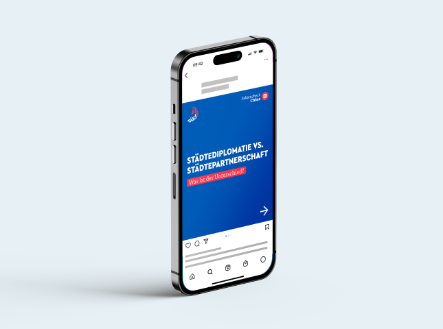Ein Mockup mit einem Social Media Post