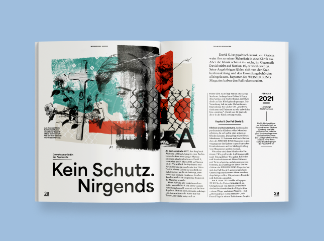 Eine Doppelseite aus WEISSER RING Magazin 03/2025