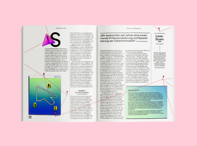 Eine Doppelseite von WEISSER RING Magazin 01/2026