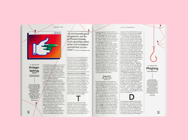 Eine Doppelseite von WEISSER RING Magazin 01/2026