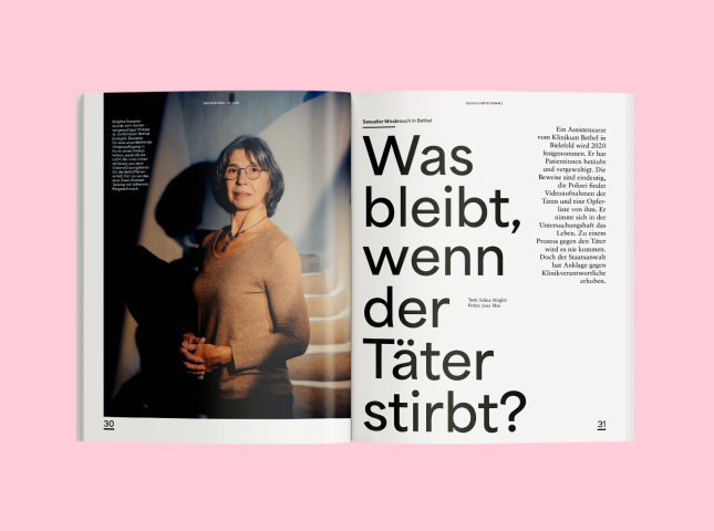 Eine Doppelseite von WEISSER RING Magazin 01/2026
