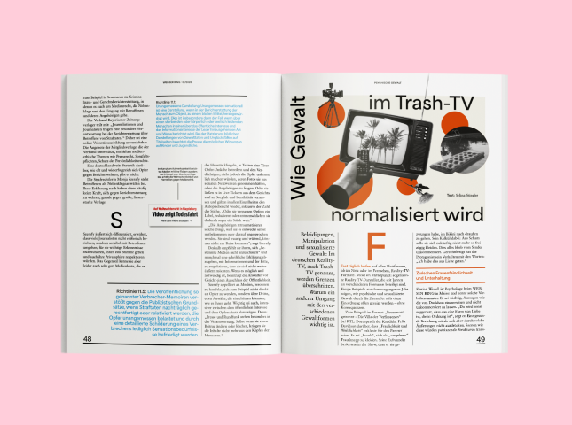 Eine Doppelseite mit einer Collage