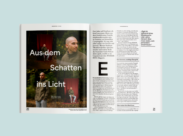 Doppelseite mit Fotostrecke