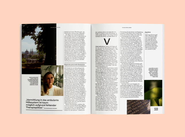 Eine Doppelseite aus dem WEISSER RING Magazin 02/2026